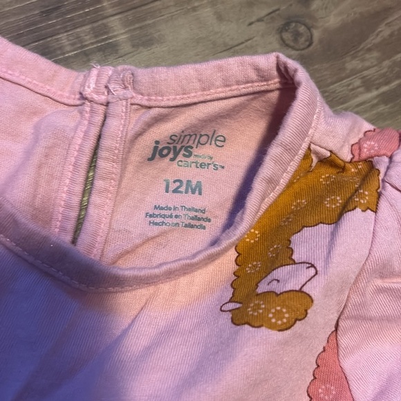 Adorable Pink Llama Print Baby Dress - Picture 3 of 3